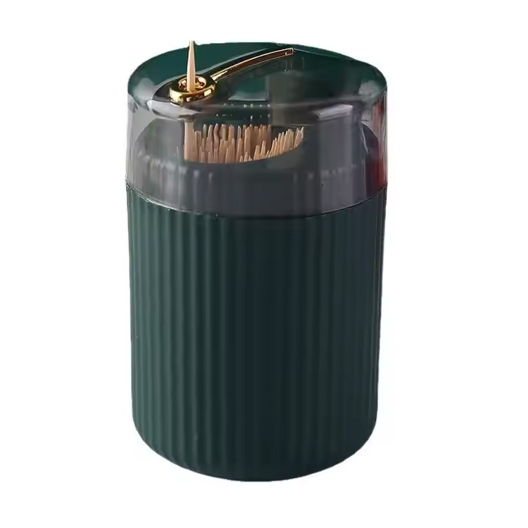 డిస్పెన్సర్ పుష్-టైప్ స్టోరేజ్ బాక్స్ టూత్‌పిక్ డబ్బా హోల్డర్