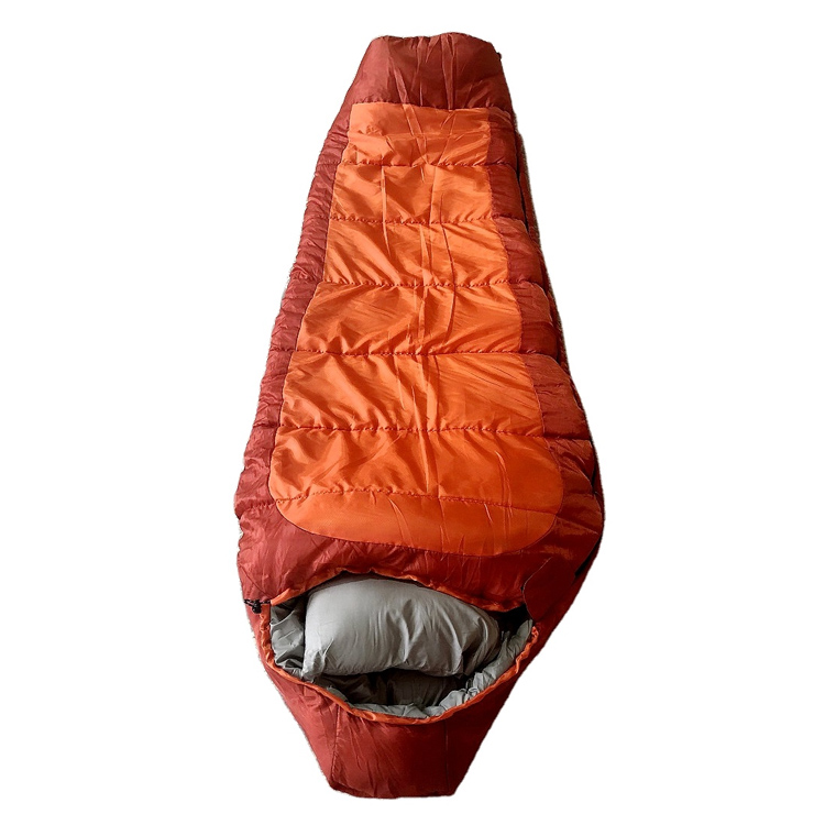 హైకింగ్ కోసం పిల్లోతో హాట్ సేల్ అడల్ట్ మమ్మీ స్లీపింగ్ బ్యాగ్