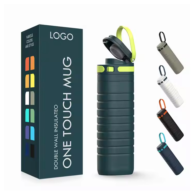 టచ్ మూత 500ml స్టెయిన్‌లెస్ స్టీల్ వాక్యూమ్ ఇన్సులేటెడ్ ట్రావెల్ మగ్