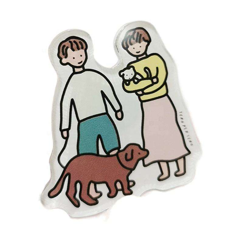 పారదర్శకత క్రియేటివ్ యాక్రిలిక్ రిఫ్రిజిరేటర్ మాగ్నెటిక్ స్టిక్కర్లు